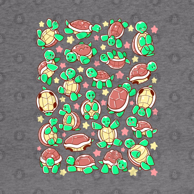 Adorable Turtle pattern all over by TechraNova